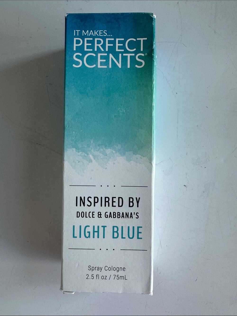 Inspired by Dolce & Gabbana Light Blue Spray Cologne - Aqua Gradient Box